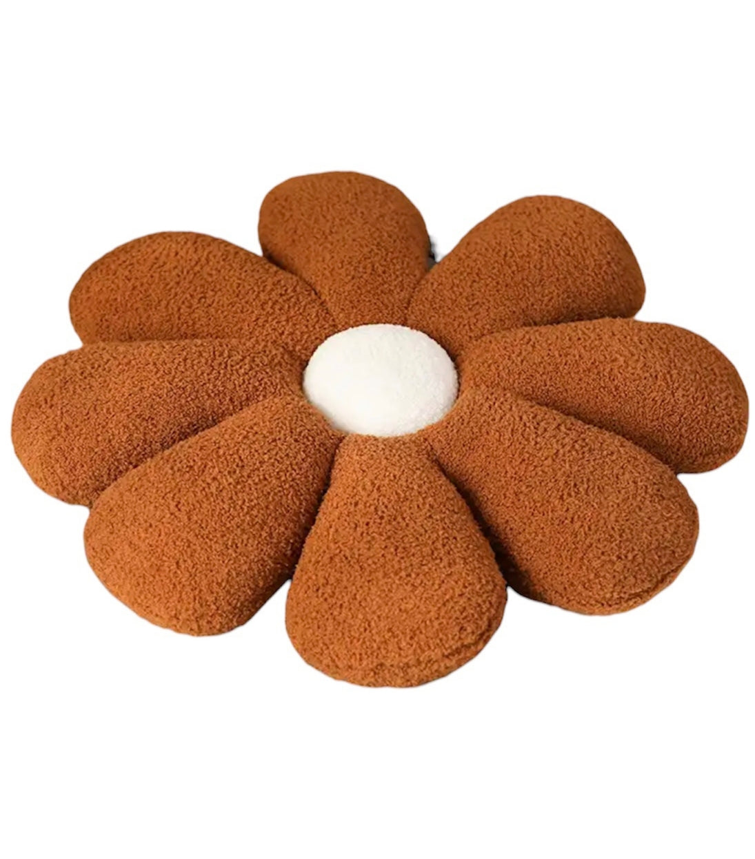 Super Soft  Flower Pillow Brown For Bedroom