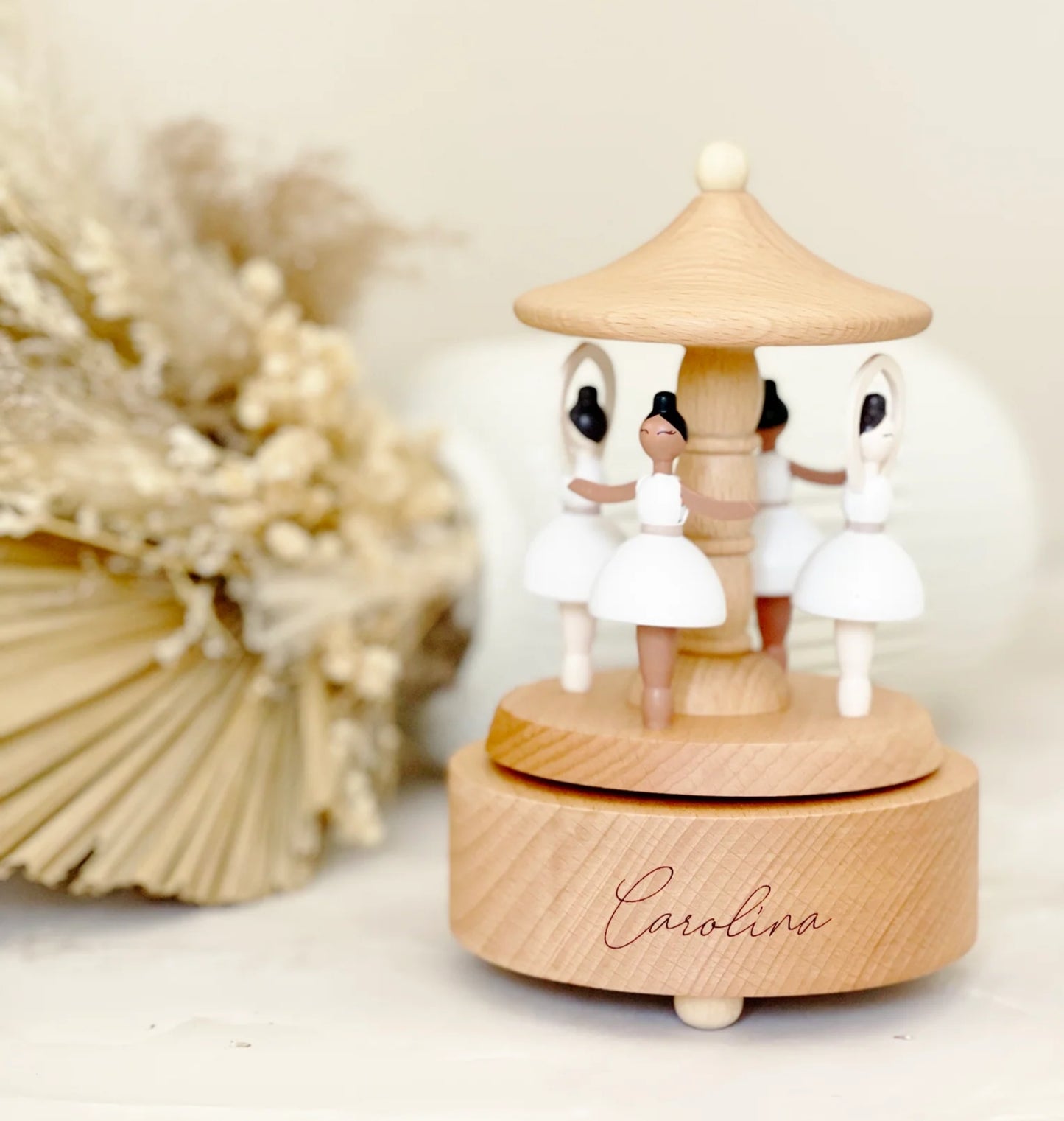 Personalized Musical Wooden Carousel