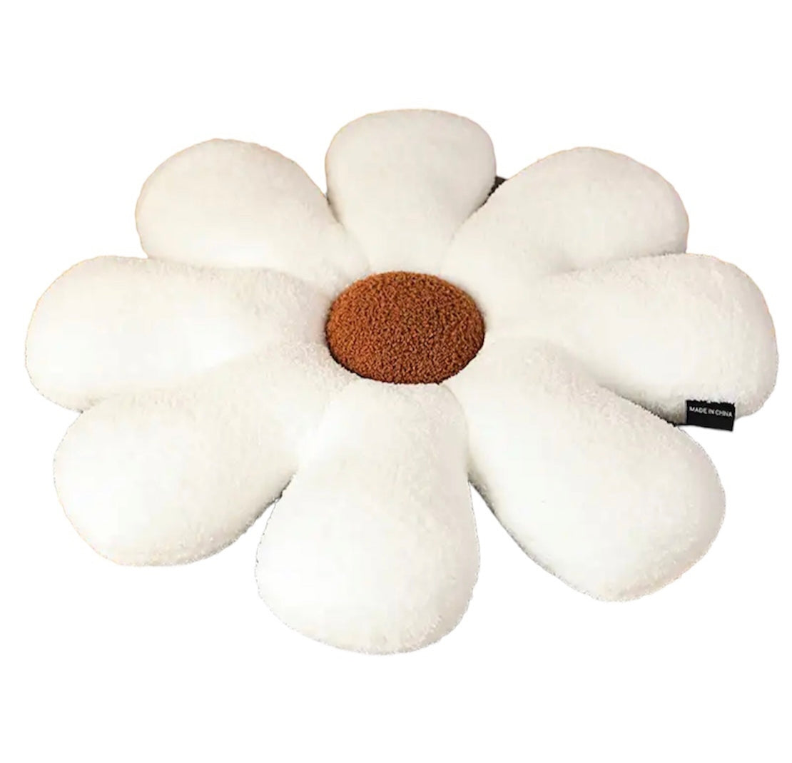 Super Soft  Flower Pillow White For Bedroom