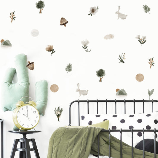 Wall Stickers Green Flowers