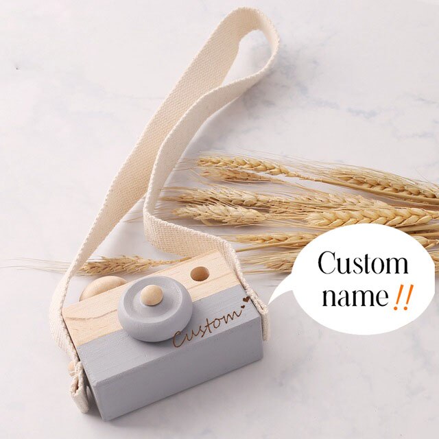 Personalized Wooden Baby Camera Toys For Bedroom