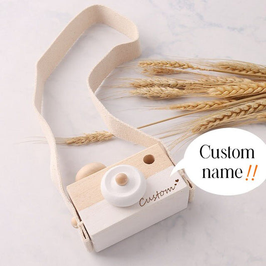 Personalized Wooden Baby Camera Toys For Bedroom