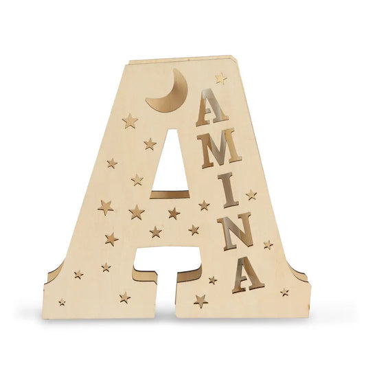 Personalized Wooden Letter Light For Bedroom