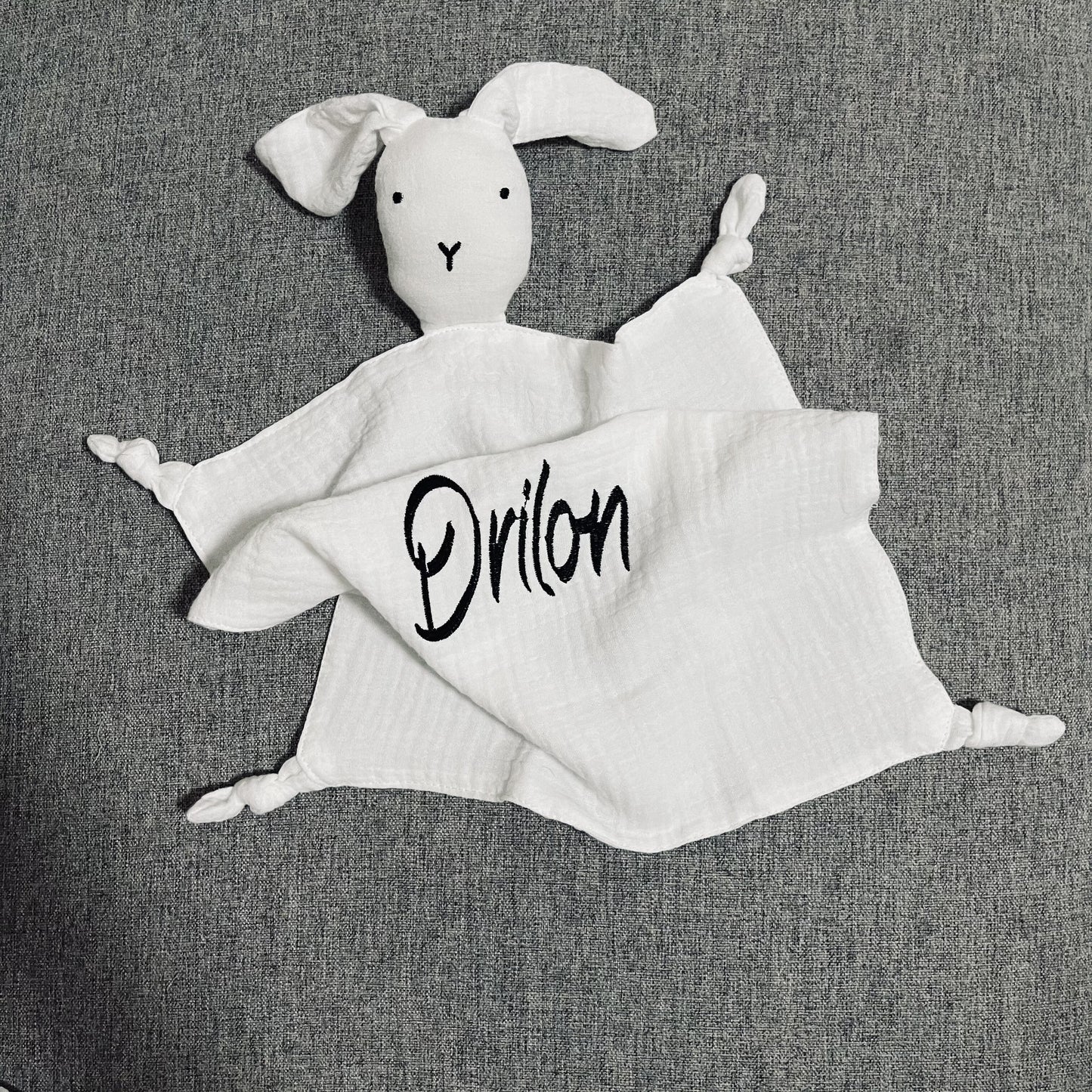 Personalized Textiles  Baby Blanket Bunny