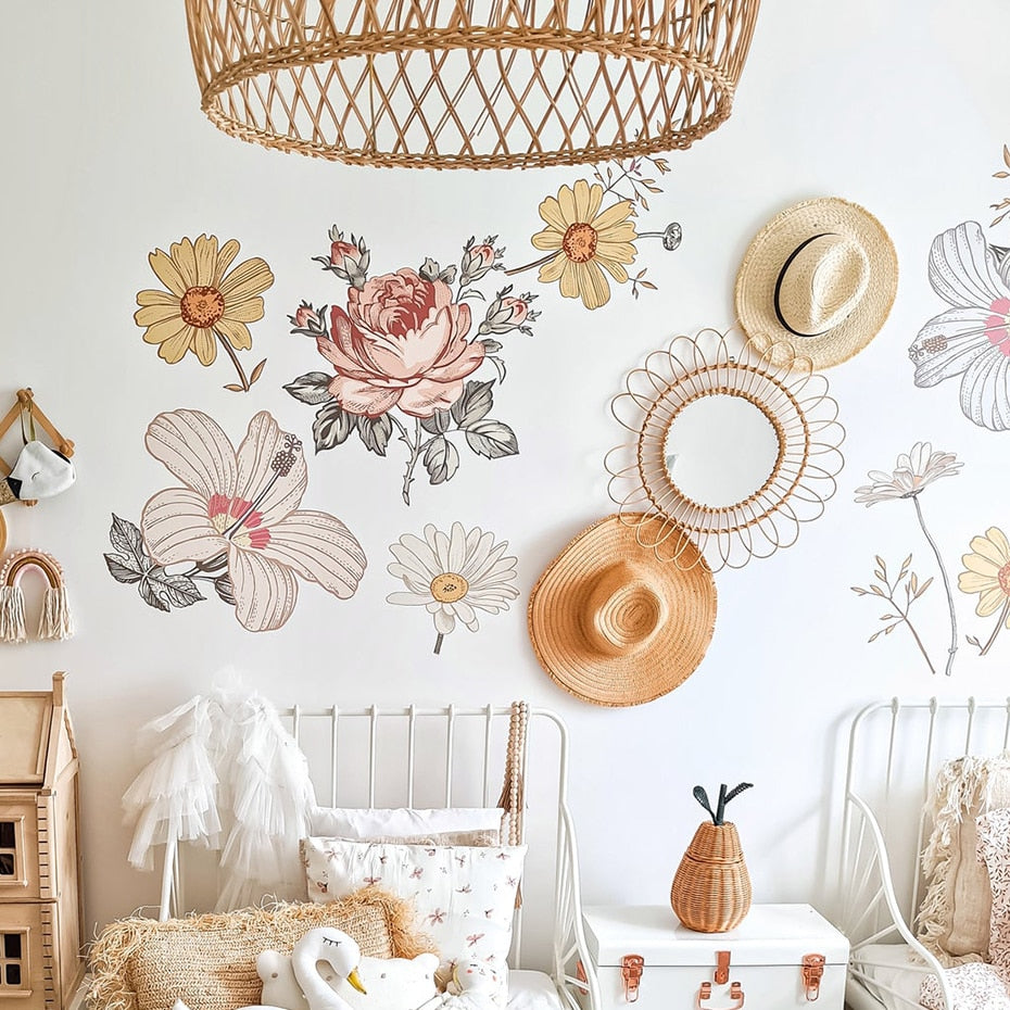 Peony Flowers Wall Stickers