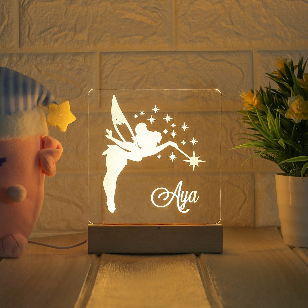 Personalized Night Light With Custom Name For Bedroom