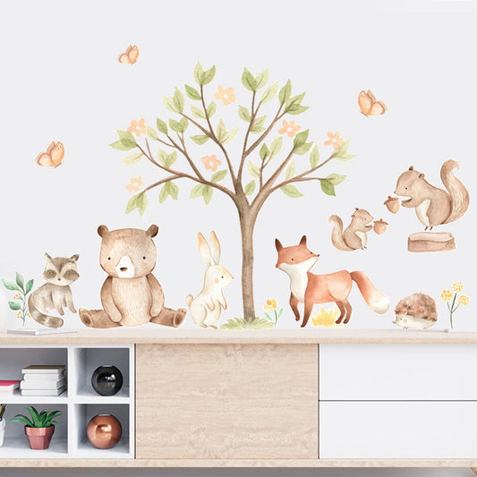 Animals Deer Plant Wall Stickers