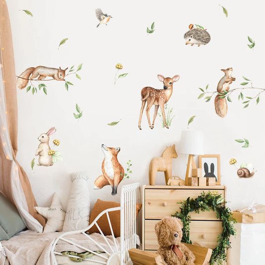 Deer Plant Wall Stickers