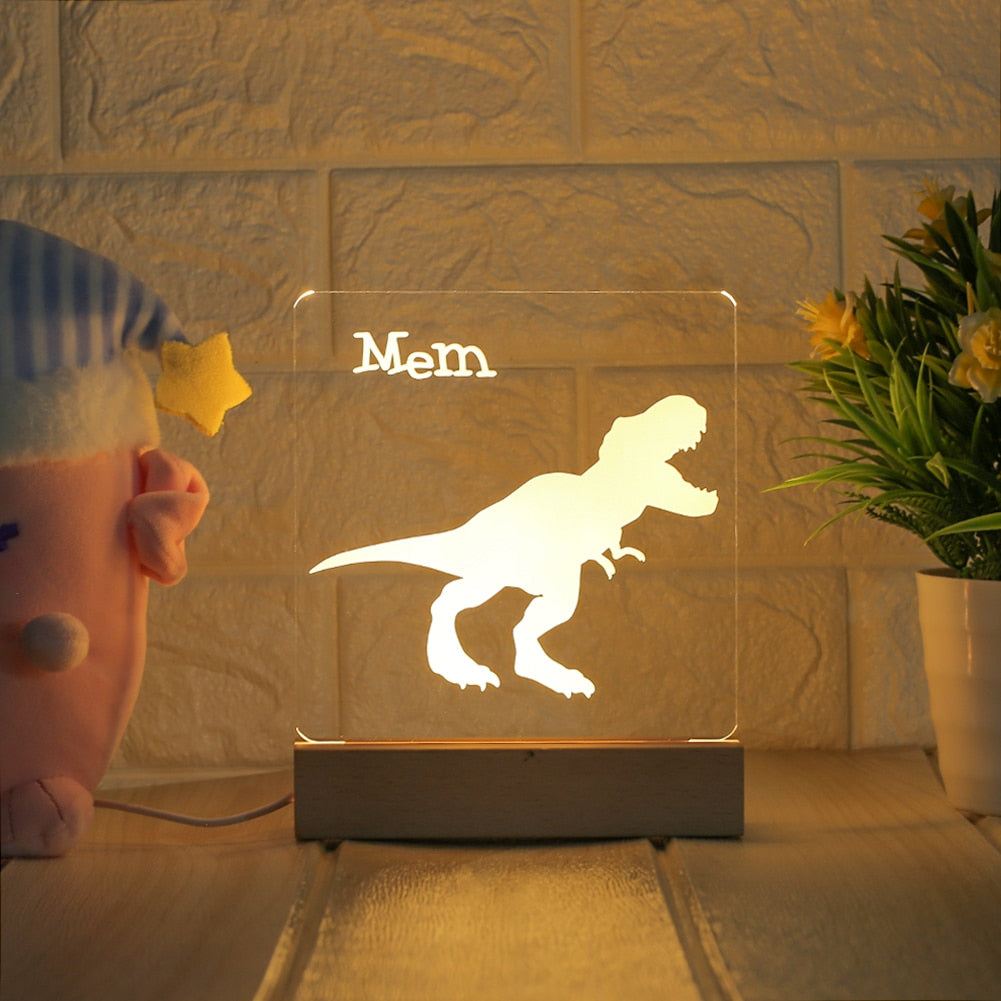 Personalized Night Light With Custom Name For Bedroom