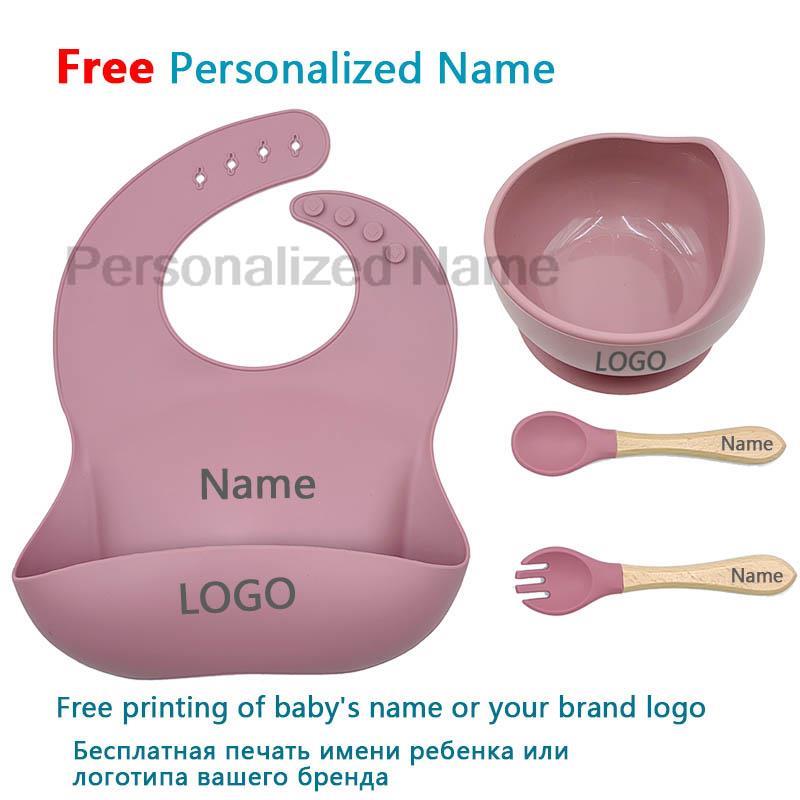 Set Personalized Silicone Tableware For Kids