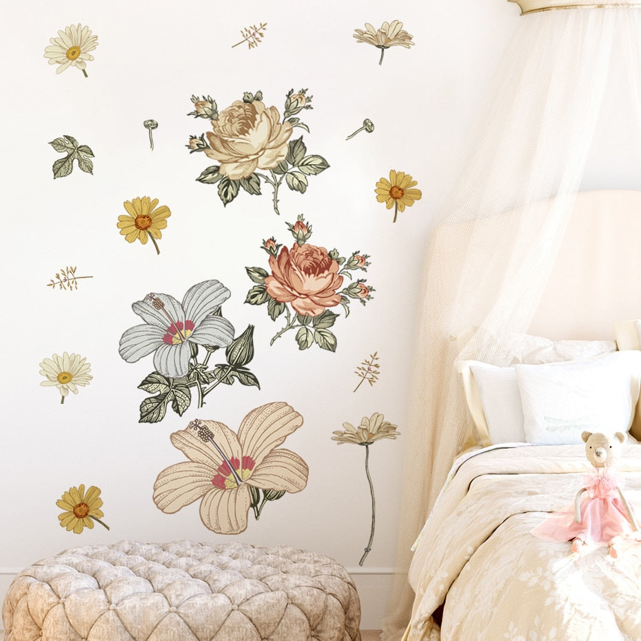 Peony Flowers Wall Stickers