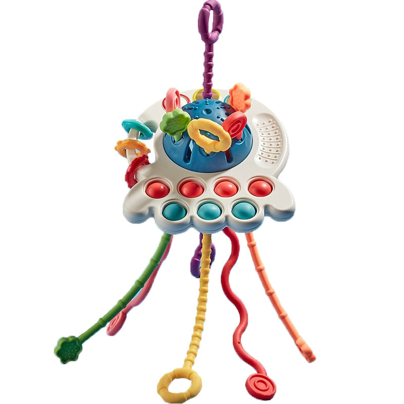 Montessori Toys Silicone Pull String