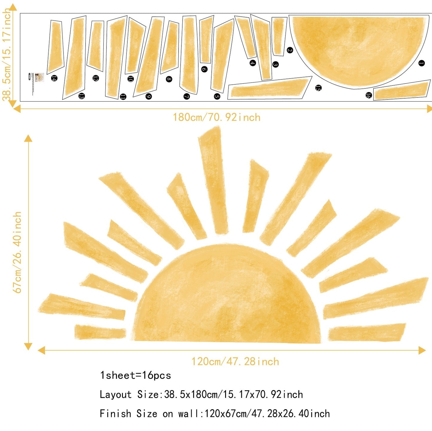 Wall Sticker Sun