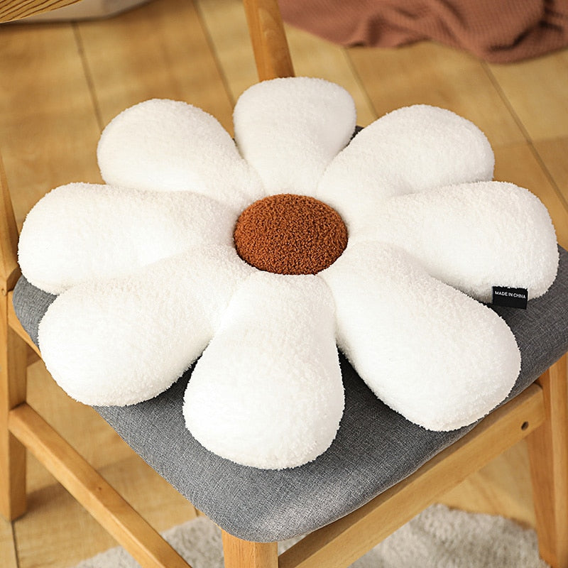 Super Soft  Flower Pillow White For Bedroom