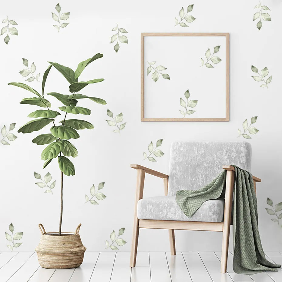 Green Leaf Wall Stickers