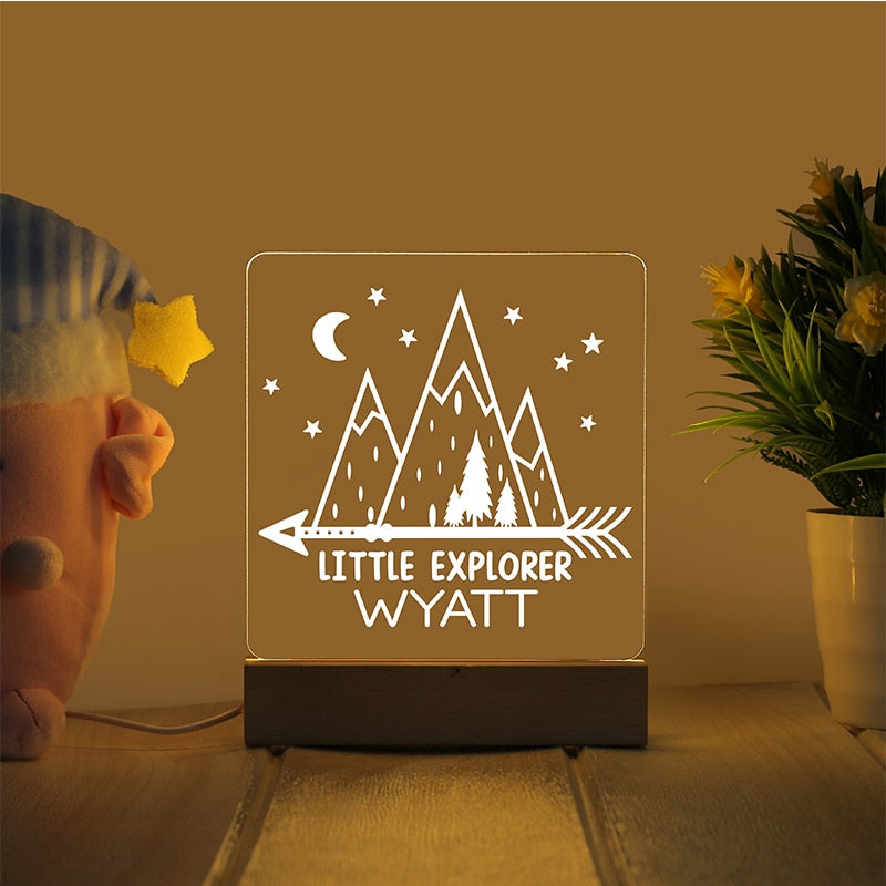 Personalized Night Light With Custom Name For Bedroom