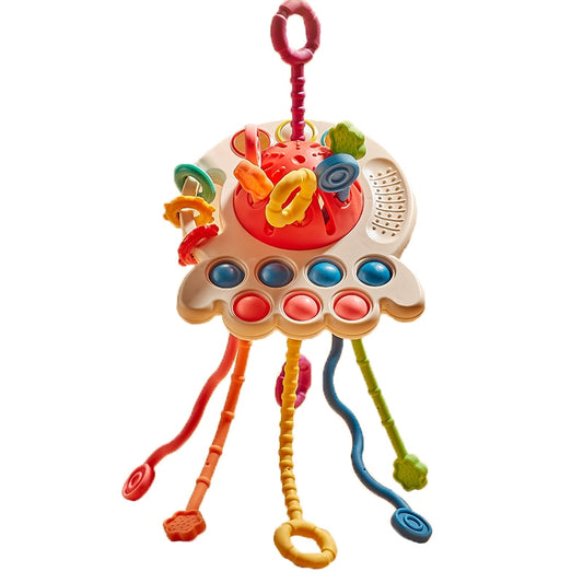 Montessori Toys Silicone Pull String