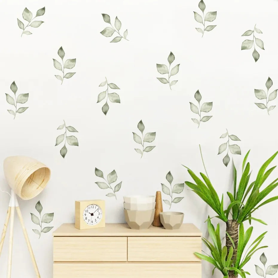 Green Leaf Wall Stickers