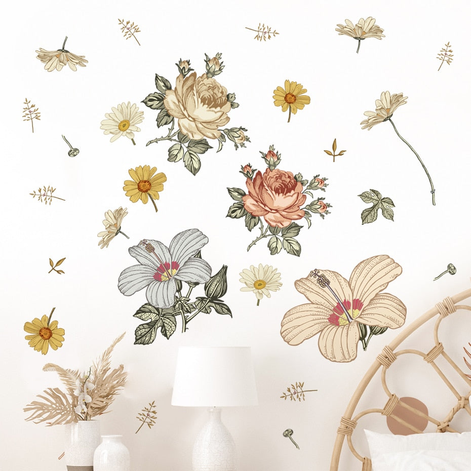 Peony Flowers Wall Stickers